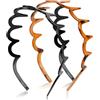 BUKYCAT 2 Pezzi Fasce per Capelli Zig Zag, Fasce per Capelli In Plastica A Forma Ondulata, Pettine per Capelli Con Denti Di Squalo, Accessorio Cerchi Capelli per Donne Lady Girl