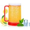 ACTOYS Boccale di Birra Refrigerante Bicchieri Freezer Birra, 450 ML Bicchiere Birra Doppia Parete, Boccale Birra in Plastica, Boccali da Birra con Manico, Tazza Birra per Mantenere Fresche (Rosso)