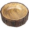 GoCraft Ciotola decorativa in legno di mango con corteccia d'albero, 19,1 x 7 cm, rustica, fatta a mano, per potpourri, snack, noci, insalata, centrotavola naturale per decorazione da tavola