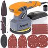Buosha POWERMAT Levigatrice Orbitale 1200W Per Legno Levigatrice Rotorbitale 3 in 1 Multifunzione 125 mm Impugnatura Soft Grip Professionale Con Valigetta