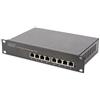 DIGITUS Switch di rete Gigabit Ethernet, 10 pollici, 8 porte, non gestito, backplane 16 Gbps, Auto MDI/MDI-X, nero