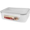 Fackelmann Contenitore Ermetico Rettangolare 1500ml - Contenitore Alimentare Grande per Famiglia - Frigo, Freezer, Microonde - Trasparente, Chiusura Sicura, Lavabile Lavastoviglie