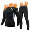 FORVEVO Intimo Termico Uomo, Calzamaglia Termica, Abbigliamento Sci, Tuta Pantaloni Invernale, Maglia Manica Lunga, per Sportivo (L, Neri)