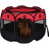 Lonsy Recinto portatile per animali domestici, recinto per cuccioli, recinto per animali domestici, recinto per cani e gatti, gabbia, 74 x 74 x 43 cm, tessuto morbido pieghevole, per interni ed esterni, per