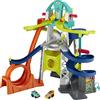 Fisher-Price, Little People, Mega Torre Scontri e Sfide, Pista con Veicoli Giocattolo per Bambini 18+Mesi, GMJ12