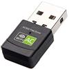 calonny wifi 5 senza driver, adattatore USB da 600 Mbps di rete wireless Dual Band 2,4/5 GHz con chiavetta WiFi, mini ricevitore WiFi per PC/laptop/desktop, supporta Windows 11/10/8.1/8/7
