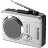 Mersoco Lettore di Cassette Retrò, Registratore Portatile con Radio AM/FM con Clip da Cintura, Altoparlante Integrato, Jack per Cuffie da 3,5 mm