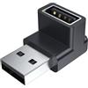 MOGOOD Adattatore USB 3.2 a 90° Gradi 10Gbps, 1 Pezzo, Connettore L-Shape Maschio a Femmina (Su e Giù), Estensore Angolare Compatibile con Laptop, Disco Rigido Esterno, Tastiera e Dispositivi USB.