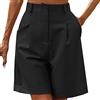 LDZYXY Offerte Pantaloncini Donna Eleganti Invernali Kick Boxe Nero Tennis con Tasche Pantaloni Cargo Corti (Nero, L)