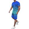 Generic Tuta Estiva Uomo Leggeri Due Pezzi Set da Vacanza Maniche Corte Completo Oversized Manica Corta Sportivo Completino Palestra Ginnastica Estivi Fitness Traspirante