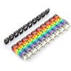 Fafeicy Marcatori per Fili, Etichette per Numerazione di Fili Marcatori per Cavi Colorati con Design a Clip (100PCS -6MM 6 Quadrato)