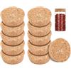 BENECREAT 12 pz Tappi per Bottiglia in Sughero, Tappo di Sughero, Tappi di Ricambio per Vini, Bottiglie Decorative, Vasi, Arts, DIY Artigianato, 57mm di Diametro