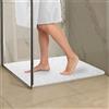 Dikots Tappetino da doccia quadrato, 60 x 60 cm, antiscivolo, anti-muffa, in PVC bianco, antiscivolo, per doccia interna, lavabile e ad asciugatura rapida, antiscivolo, per superfici bagnate.