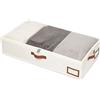 Yawinhe Contenitori Sottoletto Confezione da 1, con Finestra Trasparente Manici Rinforzati Scatole per Vestiti con Cerniera,per Trapunte, Coperte, 80x40x15cm, Beige, SNH001BEL-1