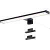 Alpinaluz Applique LED da Specchio Nero per Bagno - 4000K Luce Bianca Neutra - IP44 - Struttura in Alluminio e Supporti in Policarbonato - Installazione su Specchio, Muro o Mobile (40cm 10W)
