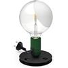 FLOS Lampadina Lampada da Tavolo a Luce Diretta/Diffusa, Lampada Design da Achille Castiglioni, Include Lampadina Globolux Vetro Trasparente con Parziale Sabbiatura, 230 V, 5 W, 125x240mm, Verde