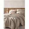 BOHORIA® Copriletto Sera, 100% cotone riciclato, Oeko-Tex®, reversibile, per divano, extra grande (seppia, 220 x 240 cm)