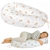 baby idea - Babysanity Cuscino Gravidanza per Dormire e Allattamento - Supporto per Neonato - Forma Ergonomica XXL - Federa Sfoderabile e Lavabile 100% Cotone - Made in Italy (Orsetto Azzurro)