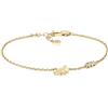 Emporio Armani Bracciale da donna in acciaio inossidabile o ottone con chiusura a moschettone tono oro