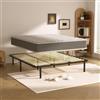 DEWINNER Materasso a Memoria 25cm + Rete a Doghe 140x190cm, Alto 35cm, con 8 piedi, 13 doghe, Facile da montare, Ortopedico, Antiacaro, Grigio，Letto una piazza e mezza