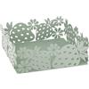 Baroni Home Portatovaglioli in Metallo Decorato, Design Moderno per Tavola e Cucina, Linea Fragola, 16x16x6 cm