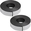 NIEEKRUN 2 rotoli di nastro magnetico, 20 mm x 2 m, autoadesivi, per zanzariere e finestre, magnetici, autoadesivi, forti strisce magnetiche per zanzare, tende (A+B)