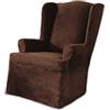 Surefit Soft Suede - Wing Chair Slipcover - Sable, Chocolate, Wing Chair