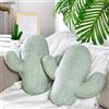 Namalu 2 Pezzi Cuscino a Forma di Cactus da 16 Pollici Cuscino di Succulento 3D Cuscini Estetici Decorativi per Divano Pisolino Ufficio per Accessorio di Camera da Letto Asilo