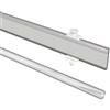 Flairdeco Binario di Scorrimento con Velcro, accorciabile in Alluminio Grigio Argento 70 cm 2 unità