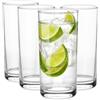 Glasmark KROSNO 1992 Set di 4 Bicchieri da Acqua Succo Long Drink Trasparenti Lavabili in Lavastoviglie 280 ml