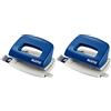 Leitz Pratica Mini Perforatrice da Ufficio, Capacità fino a 10 Fogli, Blu, Metallo, Guida di Arresto con Barra di Selezione del Formato, Gamma NeXXt, 50580035 (Confezione da 2)