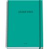 Dohe - Taccuino A4 a quadretti - 100 fogli spessore 90 g/m², dimensioni 22,8 x 30 cm, copertina rigida, chiusura anelli e gomma elastica, griglia 5 mm, materiale scolastico - COLOUR VIBES Verde