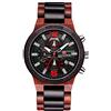 RORIOS Moda Orologio Legno da Uomo Orologio da Polso Orologio Analogico Al Quarzo Orologio di Peso Cronografo con Data e Cinturino Leggero Naturale Orologio di Legno