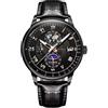 RORIOS Orologio Vintage da Uomo Orologio da Polso Analogico Quarzo Orologio Impermeabile Luminosi Orologio Elegante Acciaio Inossidabile Noir
