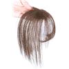 Mrisata Topper per Capelli con Clip su Estensione dei Capelli con Frangia, Posticci per le Donne, Bangs Hair Topper Extension Invisibili Senza Cuciture Sottili Air Bangs, (B)