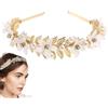 SSyang Cerchietto Fiori, Fasce del Fiori Regolabile, Fiori Corona Fascia Capelli per Sposa Damigella Onore Ragazza Donna, Fiori Coronaper Nozze Vacanza Carnevale Halloween Festa (Rosso)