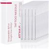 ATOMUS 50pcs Tattoo Needles Set 3RL Disposable Tattoo Needles Stainless Steel Taeto Needles for Tattoo Machine