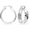 LeCalla Orecchini a cerchio da donna in argento Sterling 925, placcati oro, con taglio a diamante, orecchini a cerchio spessi e cavi, da donna, idea regalo alla moda, Argento sterling, Nessuna pietra
