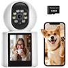 lvssiao Telecamera Wi-Fi Interno, Videocamera Sorveglianza Telecamera Bambini + Scheda SD 64G per Audio Bidirezionale Tracciamento del Movimento Visione Notturna Cani/Animali/Casa/Bambini/Pet