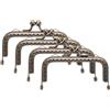 QUARKZMAN 4pz Telaio Borsa in Metallo, 8,5cm retrò Rettangolare Chiusura Click Clac per Borse per Creazione Borsa Manico Borsellino Borsa Busta Ricambi Ferramenta Telaio (Bronzo)