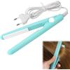 Mikiuly Piastra per capelli 2 in 1, Piastre per Capelli, Mini piastra per capelli, Bastoncino Curling, mini piastre in ceramica per capelli corti/ricci con frangia, per Casa o Salone, Blu