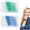 Hshihaysx 120 pezzi di Bastoncini per la Pulizia dei Denti, Forma Curva Scovolino Denti,Spazzolini Scovolini Silicone,Strumento per la Pulizia Dello Spazzolino da Denti,per Pulire e Massaggiare la Bocca