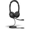 Jabra Evolve2 30 MS Wired Headset, USB-C, Stereo, Nero - Cuffie telefoniche leggere e portatili con 2 microfoni incorporati - Cuffie da lavoro con audio superiore e comfort affidabile