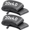 FengCan 20x3,50 20x4,0 Camere d'aria di ricambio 20 pollici (2 pezzi), camere d'aria affidabili per e-bike d 20x3,5 20x4 adatte perper bici elettriche da strada, montagna, grasso, valvola Schrader da 32mm