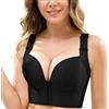 Generico Reggiseno Senza Ferretto Donna Curvy, Brassiere Aperto Davanti Invisibile Reggiseno Allattamento Comodo Bralette Schiena Scoperta Leggero Bustino con Spallina Stretta Corsetto Cinghie Regolabili