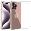 EVETANE Cover iPhone 16 Pro e 2 schermi di protezione - TPU - Trasparente, excellent