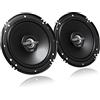 JVC CS-J620X, Altoparlanti coassiali da 16 cm, Potenza di picco di 300W, Woofer in mica da 16cm, Magnete in ferrite, Risposta in frequenza di 30-22,000Hz, Surround ibrido, Nero