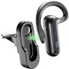 cellularline | CAR FLAT | Auricolare Bluetooth Mono con Supporto Auto da Bocchette di Areazione o Adesivo - Talk Time: 6 ore - Ricarica : 1.5 ore - Portata: 10mt, Nero, Universale