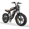 ENGWE Bici elettrica MileZoom1 Fat Tire, motore 250 W, coppia 75 Nm, batteria 1664 Wh, pneumatici 20x4,0", sospensione completa, freni idraulici - Milezoom1-bk