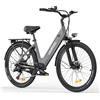 ENGWE MileCity 1 Bicicletta Elettrica 26" Per La Città, Perfetta Per Il Commuting Urbano. Autonomia Di 120 Km, Motore Da 250W, Batteria 36V 13Ah, Velocità Max 25 Km/H, 7 Marce, Freni A Disco, Comfort E - MileCity 1-GY